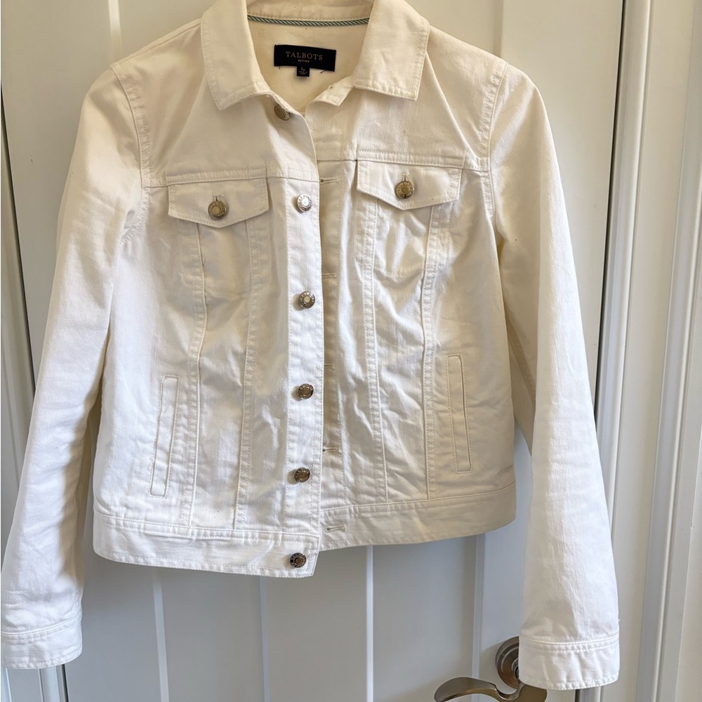 Talbots Women's Off-White Jean Jacket